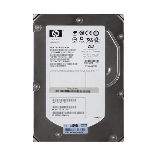 HP 465329-001 | 300GB 10000RPM Fibre Channel 2Gb/s 8MB Cache Hot-Pluggable Dual Port 3.5-inch Hard Drive Refurbished - Hewlett-Packard (ou HP en abrégé) refurbished available on Gotodirect