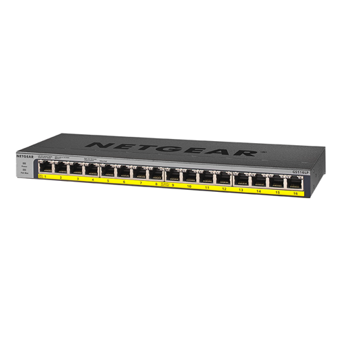 Netgear GS116LP-100NAS | Prosafe GS116LP 16 x RJ-45 Ports PoE+ 10/100/1000Base-T Layer 2 Unmanaged Gigabit Ethernet Network Switch Refurbished - Netgear refurbished available on Gotodirect