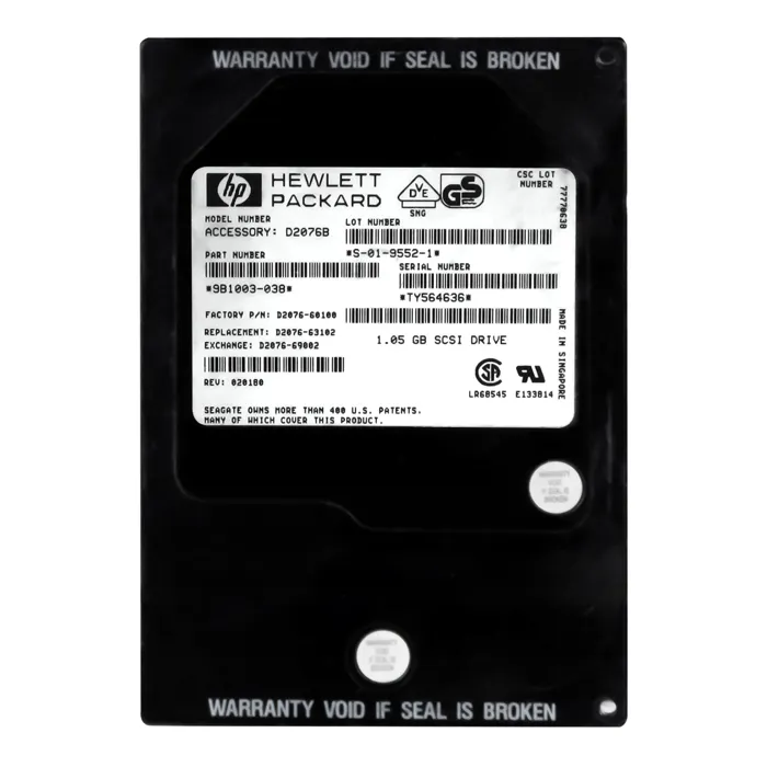 Buy HP D2076-63102 | 1GB 5400RPM Fast SCSI 50-Pin 128KB Cache 3.5-Inch Hard Drive Refurbished - $437.42 HP D2076-63102 | 1GB 5400RPM Fast SCSI 50-Pin 128KB Cache 3.5-Inch Hard Drive Refurbished - Hewlett-Packard (ou HP en abrégé) refurbished available on Gotodirect
