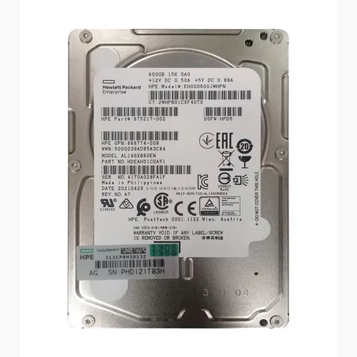 Buy HP EH000600JWHPN | 600GB 15000RPM SAS 12Gb/s Hot-Pluggable Dual Port SFF 2.5-inch Enterprise Hard Drive for Gen1/7 ProLiant Server/Storage System Refurbished - $531.37 HP EH000600JWHPN | 600GB 15000RPM SAS 12Gb/s Hot-Pluggable Dual Port SFF 2.5-inch Enterprise Hard Drive for Gen1/7 ProLiant Server/Storage System Refurbished - Hewlett-Packard (ou HP en abrégé) refurbished available on Gotodirect