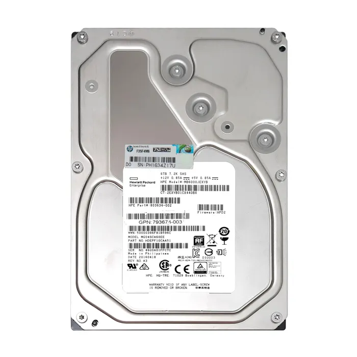 Buy HP 803634-002 | 6TB 7200RPM SAS 12Gb/s Hot-Pluggable (512e) LFF 3.5-inch Midline Hard Drive for Gen8/9 ProLiant Server Refurbished - $280.00 HP 803634-002 | 6TB 7200RPM SAS 12Gb/s Hot-Pluggable (512e) LFF 3.5-inch Midline Hard Drive for Gen8/9 ProLiant Server Refurbished - Hewlett-Packard (ou HP en abrégé) refurbished available on Gotodirect