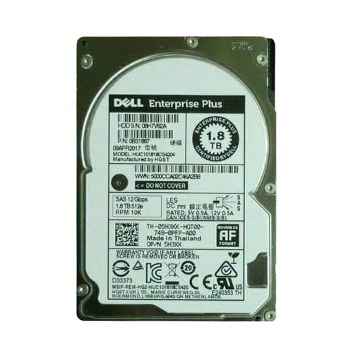 Dell 5H3XX | 1.8TB 10000RPM SAS 12Gb/s Hot-Pluggable (512e) 2.5-Inch Hard Drive for Compellent Storage Array Refurbished - Dell refurbished available on Gotodirect