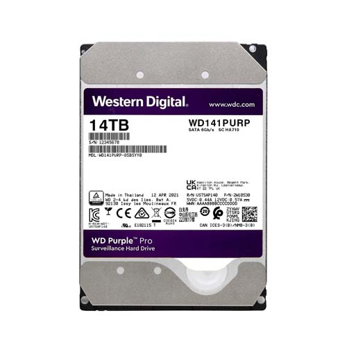 Western Digital WD141PURP | Purple Pro 14TB SATA 6Gb/s 7200RPM 512MB Cache 3.5-Inch Surveillance Hard drive Refurbished - Western Digital refurbished available on Gotodirect
