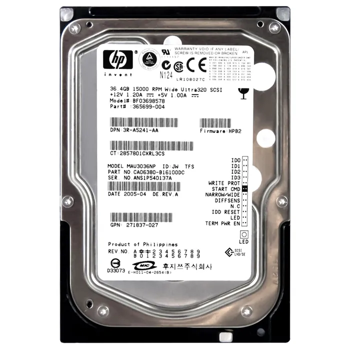 HP BF03698578 | 36.4GB 15000RPM Ultra-320 SCSI 68-Pin 3.5-Inch Hard Drive for ProLiant Servers Refurbished - Hewlett-Packard (ou HP en abrégé) refurbished available on Gotodirect