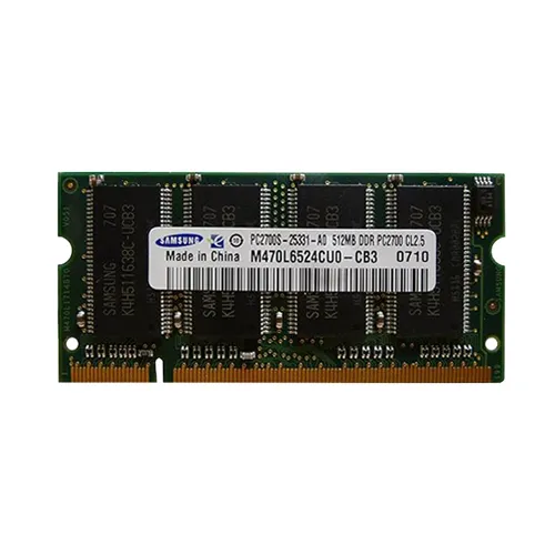 Samsung M470L6524CUO-CB3 | 512MB DDR-333MHz PC2700 Non-ECC Unbuffered SODIMM CL2.5 2Rx16 2.5V 200-Pin Memory Module Refurbished - Samsung refurbished available on Gotodirect