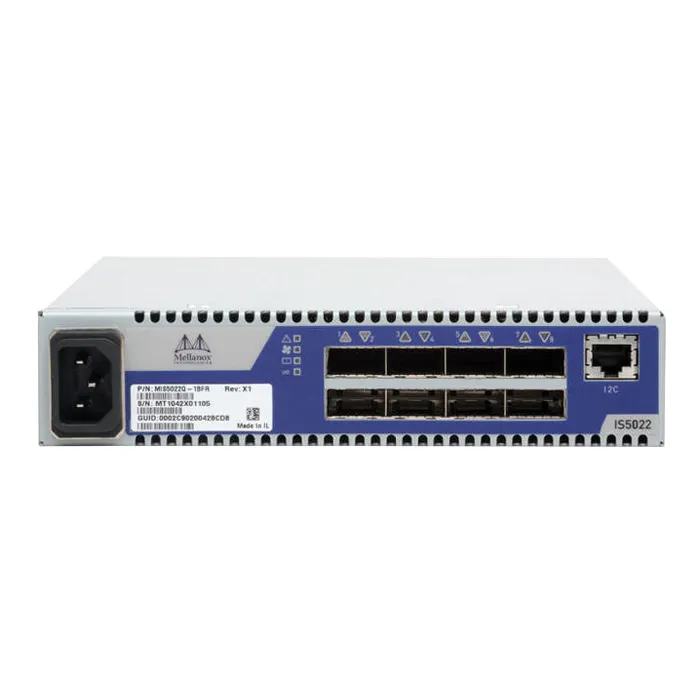 Mellanox MIS5022Q-1BFR | Qdr Ib Swch 8 QSFP Pts 1 P/s with Rack Rails Switch 1U Rack-mountable Refurbished -  refurbished available on Gotodirect