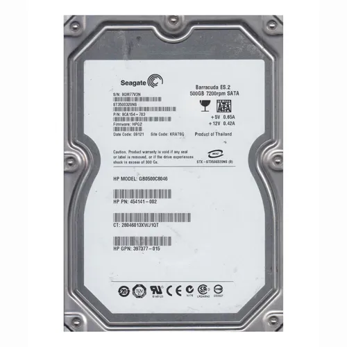 HP 397377-015 | 500GB 7200RPM SATA 1.5Gb/s 16MB Cache LFF Hot-Pluggable 3.5-inch Hard Drive Refurbished - Hewlett-Packard (ou HP en abrégé) refurbished available on Gotodirect