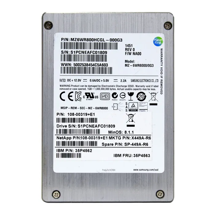 NetApp X449A-R6 | 800GB Multi-Level-Cell SAS 6Gb/s 3.5-Inch Solid State Drive for DS424X FAS2220 Refurbished -  refurbished available on Gotodirect