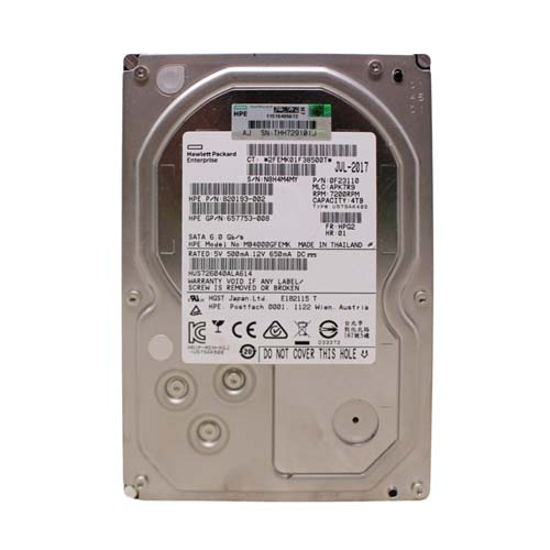 HP 820193-002 | 4TB 7200RPM SATA 6Gb/s Hot-Swappable 512n 3.5-Inch Midline Hard Drive for ProLiant Servers Refurbished - Hewlett-Packard (ou HP en abrégé) refurbished available on Gotodirect