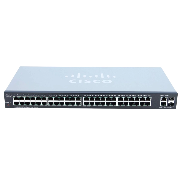 Cisco SG220-50-K9-NA-RF | Small Business 220 Series SG220-50 48 x Ports 10/100/1000Base-T + 2 x Ports Combo SFP Rack-mountable Layer 2 Managed Gigabit Ethernet Network Switch Refurbished - Cisco Systems Inc. refurbished available on Gotodirect