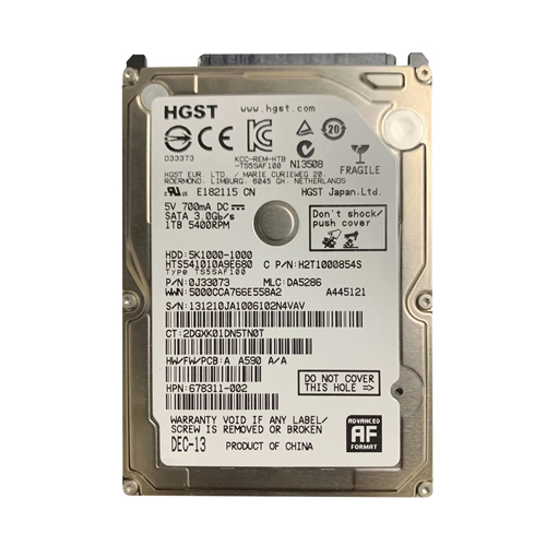 Buy HP 678311-002 | 1TB 5400RPM SATA 6Gb/s 8MB Cache 2.5-inch Hard Drive Refurbished - $280.00 HP 678311-002 | 1TB 5400RPM SATA 6Gb/s 8MB Cache 2.5-inch Hard Drive Refurbished - Hewlett-Packard (ou HP en abrégé) refurbished available on Gotodirect