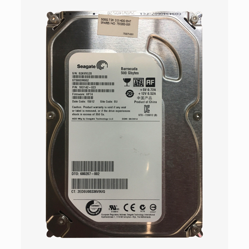 HP 751283-001 | 500GB 7200RPM SATA 6Gb/s 16MB Cache LFF 3.5-inch Hard Drive Refurbished - Hewlett-Packard (ou HP en abrégé) refurbished available on Gotodirect
