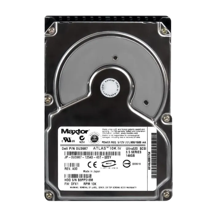 Dell JP-0U3987 | 146GB 10000RPM Ultra 320 SCSI 3.5-Inch 8MB Cache Hard Drive Refurbished - Dell refurbished available on Gotodirect