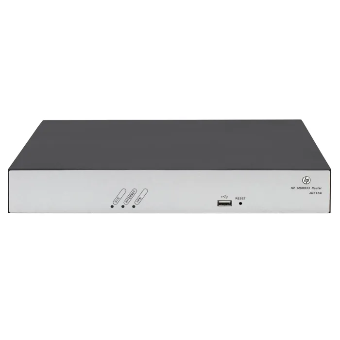 Buy HP JG516-61011 | MSR933 4 x LAN Ports 10/100/1000Base-T + 1 x WAN Port 1000Base-T RJ-45 Gigabit Ethernet Router Refurbished - $385.00 HP JG516-61011 | MSR933 4 x LAN Ports 10/100/1000Base-T + 1 x WAN Port 1000Base-T RJ-45 Gigabit Ethernet Router Refurbished - Hewlett-Packard (ou HP en abrégé) refurbished available on Gotodirect