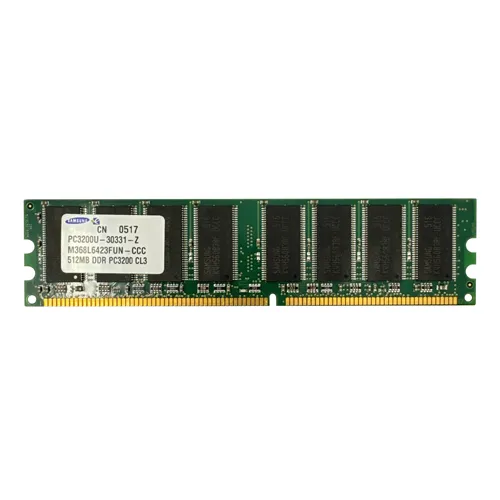 Samsung M368L6423FUN-CCC | 512MB DDR-400MHz PC3200 Non-ECC Unbuffered UDIMM CL3 2Rx8 2.5V 184-Pin Memory Module Refurbished - Samsung refurbished available on Gotodirect