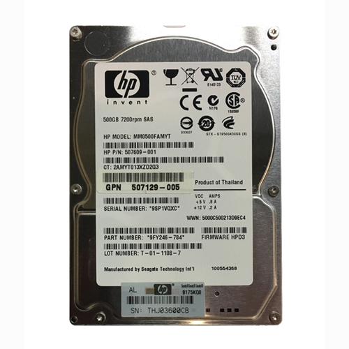 Buy HP 507129-005 | 500GB 7200RPM SAS 6Gb/s SFF Hot-Pluggable Dual Port 2.5-inch Midline Hard Drive Refurbished - $207.67 HP 507129-005 | 500GB 7200RPM SAS 6Gb/s SFF Hot-Pluggable Dual Port 2.5-inch Midline Hard Drive Refurbished - Hewlett-Packard (ou HP en abrégé) refurbished available on Gotodirect
