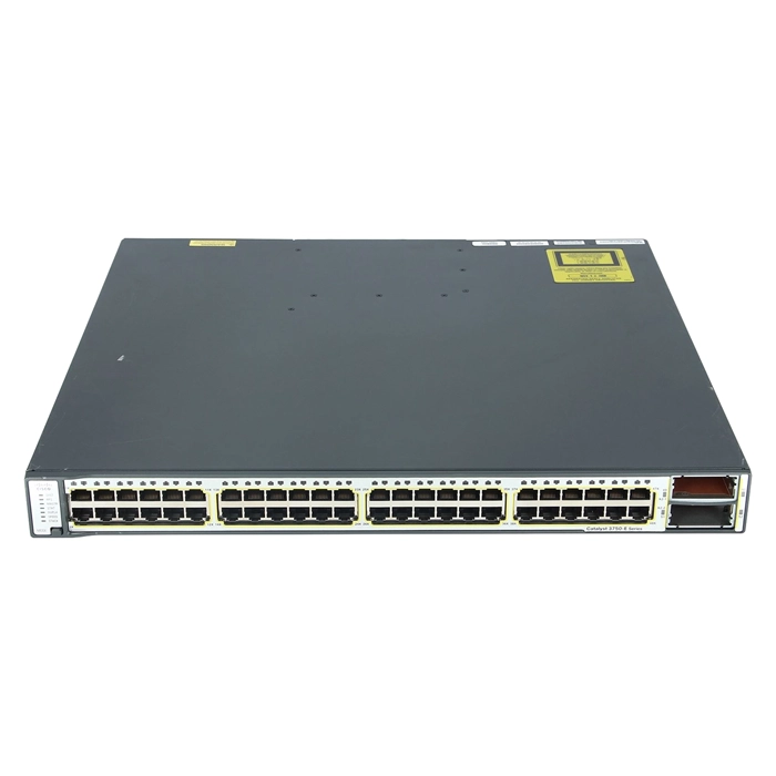 Cisco WS-C3750E-48PD-EF | Catalyst 3750-E Series 3750E-48PD 48 x Ports PoE 10/100/1000Base-T + 2 x X2 Ports Stackable Multilayer Managed 1U Rack-mountable Gigabit Ethernet Network Switch Refurbished - Cisco Systems Inc. refurbished available on Gotodirect