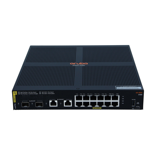 HP JL679-61001 | Aruba CX 6100 Series 6100 12G Class4 PoE 2G/2SFP+ 139W 12 x 1000Base-T RJ-45 Class 4 PoE and 2 x 10GbE SFP+ and 2 x 1GbE RJ-45 Ports Layer 3 Managed Gigabit Ethernet Network Switch Refurbished - Hewlett-Packard (ou HP en abrégé) refurbished available on Gotodirect