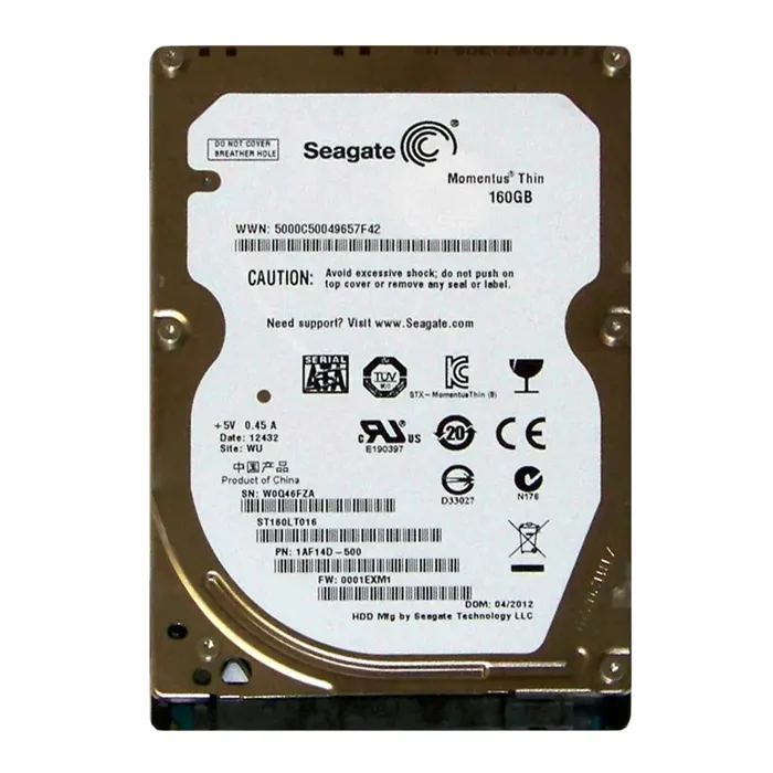 Seagate ST160LT016 | 160GB 7200RPM SATA 3Gb/s 2.5-Inch 16MB Cache Momentus Hard Drive Refurbished - Seagate refurbished available on Gotodirect
