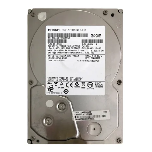 HGST HDS721075CLA332 | Deskstar 7K1000.C Series 750GB 7200RPM SATA 3Gb/s 32MB Cache 3.5-inch Hard Drive Refurbished - HGST (a subsidiary of Western Digital) refurbished available on Gotodirect