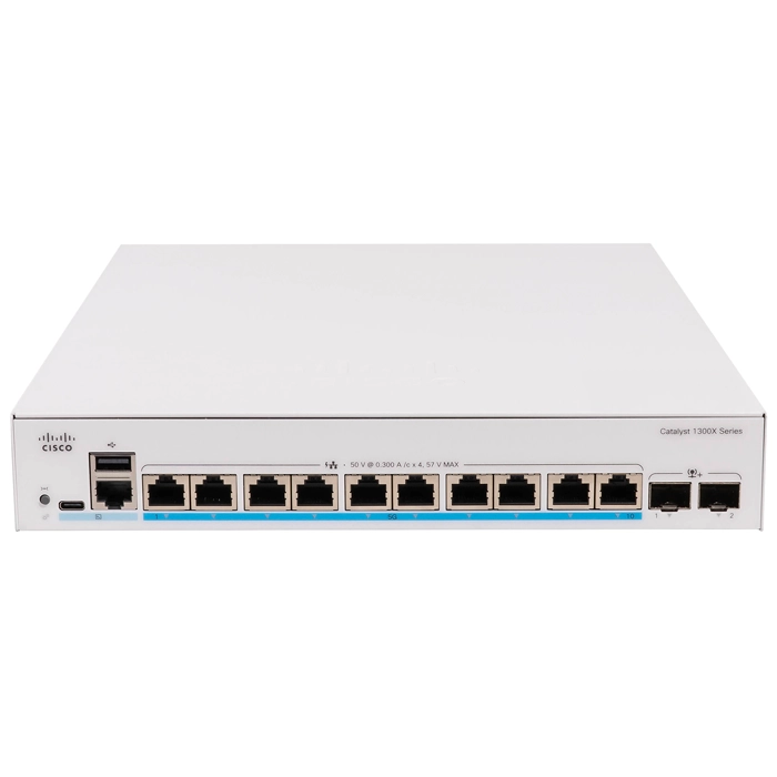 Cisco C1300X-10NU-2X | Catalyst 10-Ports 5GbE PoE++ with 2x 10GbE SFP28 Ports Rack-mountable Managed Network Switch Refurbished - Cisco Systems Inc. refurbished available on Gotodirect