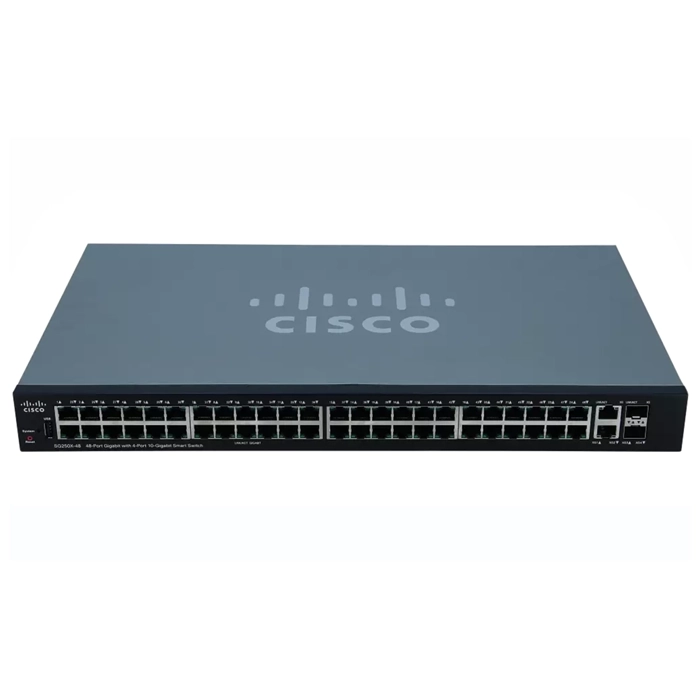Cisco SG250X-48-K9-NA | Small Business 250 Series SG250X-48 48 x Ports 10/100/1000Base-T + 2 x Ports 10GBase-T + 2 x Ports SFP+ Rack-Mountable Layer 2 Managed Gigabit Ethernet Network Switch Refurbished - Cisco Systems Inc. refurbished available on Gotodirect