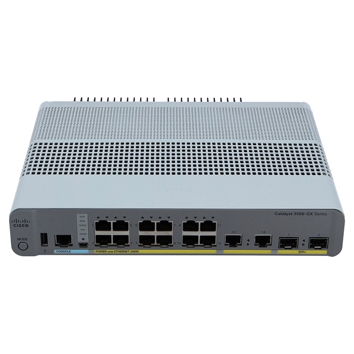 Buy Cisco WS-C3560CX-12PD | Catalyst 3560-CX Series C3560CX-12PD 12 x RJ-45 Ports PoE+ 10/100/1000Base-T + 2 x GE RJ-45 Ports + 2 x SFP+ Ports Layer 3 Managed Rack-Mountable Gigabit Ethernet Network Switch Refurbished - $816.45 Cisco WS-C3560CX-12PD | Catalyst 3560-CX Series C3560CX-12PD 12 x RJ-45 Ports PoE+ 10/100/1000Base-T + 2 x GE RJ-45 Ports + 2 x SFP+ Ports Layer 3 Managed Rack-Mountable Gigabit Ethernet Network Switch Refurbished - Cisco Systems Inc. refurbished available on Gotodirect
