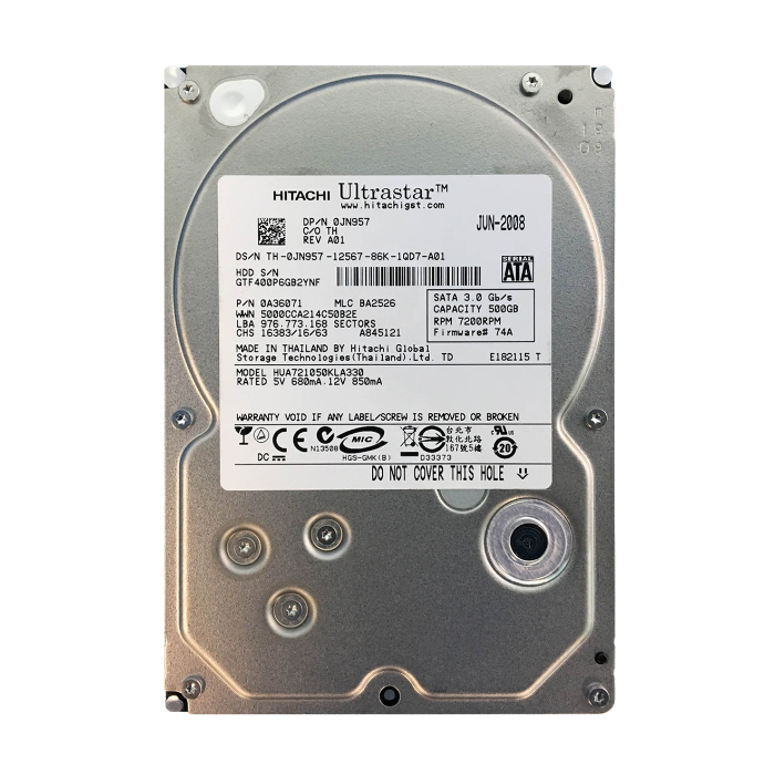 Dell 0JN957 | 500GB 7200RPM SATA 3Gb/s Hot-Pluggable 32MB Cache 3.5-Inch Hard Drive for PowerEdge Server & PowerVault Storage Array Refurbished - Dell refurbished available on Gotodirect