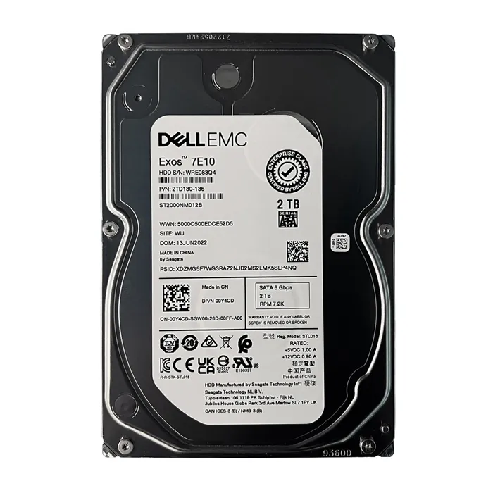 Dell 00Y4CD | 2TB 7200RPM 6Gb/s SATA 128MB Cache 3.5-inch Hard Drive Refurbished - Dell refurbished available on Gotodirect
