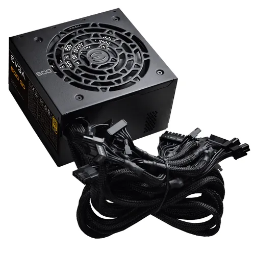 EVGA 100-GD-0500-V1 | 500 GD 500-Watts 100-240V AC 7-3A 60-50Hz 80-Plus Gold 24-Pin ATX Power Supply Refurbished - EVGA refurbished available on Gotodirect