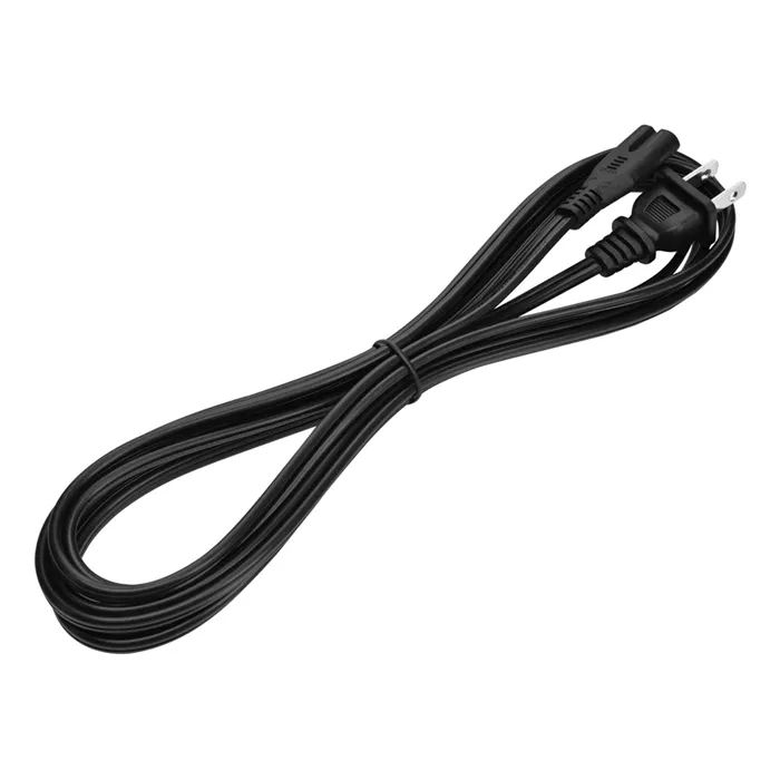 Monoprice 7673 | Power Cord Non-Polarized NEMA 1-15P to Non-Polarized IEC 60320 C7 18AWG 7A/125V SPT‑2 10ft Black Refurbished -  refurbished available on Gotodirect