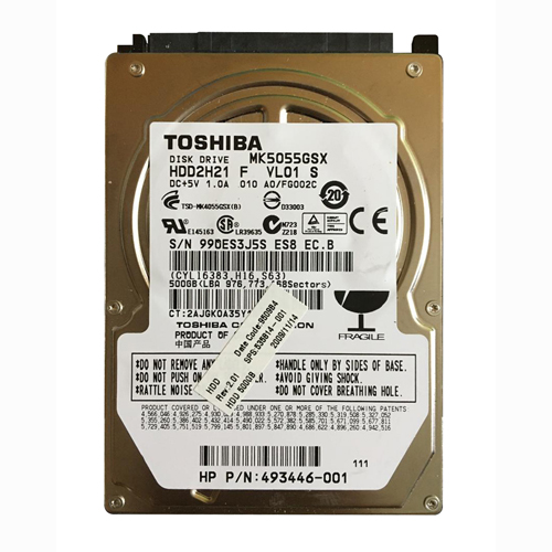 HP 535814-001 | 500GB 5400RPM SATA 1.5Gb/s 8MB Cache 2.5-inch Hard Drive Refurbished - Hewlett-Packard (ou HP en abrégé) refurbished available on Gotodirect