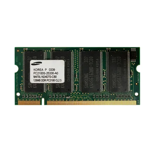 Samsung M470L1624DTO-CB0 | 128MB DDR-266MHz PC-2100 Non-ECC Unbuffered SODIMM CL2.5 1Rx16 2.5V 200-Pin Memory Module Refurbished - Samsung refurbished available on Gotodirect