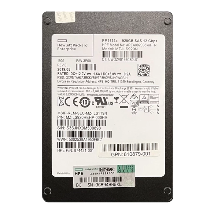 Buy HP 874431-001 | 920GB Multi-Level Cell SAS 12Gb/s (FIPS) 2.5-Inch Solid State Drive for 3PAR StoreServ 20000 Refurbished - $581.62 HP 874431-001 | 920GB Multi-Level Cell SAS 12Gb/s (FIPS) 2.5-Inch Solid State Drive for 3PAR StoreServ 20000 Refurbished - Hewlett-Packard (ou HP en abrégé) refurbished available on Gotodirect