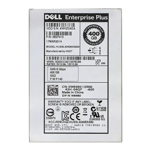 Dell W6460 | 400GB Single-Level Cell SAS 6Gb/s Hot-Pluggable Mixed Use 2.5-Inch Solid State Drive for PowerEdge Servers Refurbished - Dell refurbished available on Gotodirect