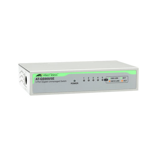 Allied Telesis AT-GS900/5E-20 | GS900 Series 5 x Ports 1000Base-T Rack-mountable Layer 2 Unmanaged Gigabit Ethernet Network Switch Refurbished -  refurbished available on Gotodirect