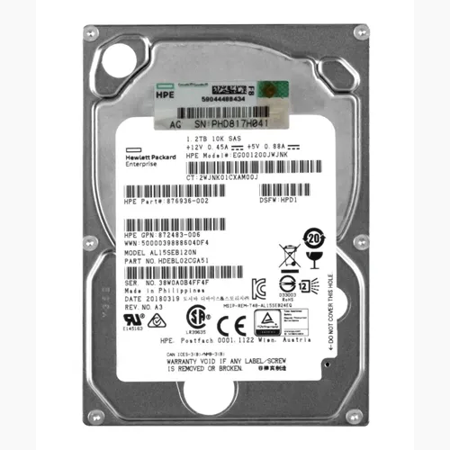HP EG001200JWJNK | 1.2TB 10000RPM SAS 12Gb/s Hot-Pluggable (512n) SFF 2.5-inch Enterprise Hard Drive for Gen8/10 ProLiant Server/Storage Array Refurbished - Hewlett-Packard (ou HP en abrégé) refurbished available on Gotodirect