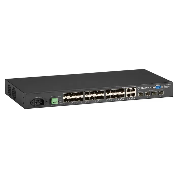 Black Box LGB5128A-R2 | LGB5100 Series 20 x Ports 1000Base-X SFP + 4 x Ports Dual-Media SFP + 4 x Ports SFP+ Layer 2 Managed Gigabit Ethernet Network Switch Refurbished -  refurbished available on Gotodirect
