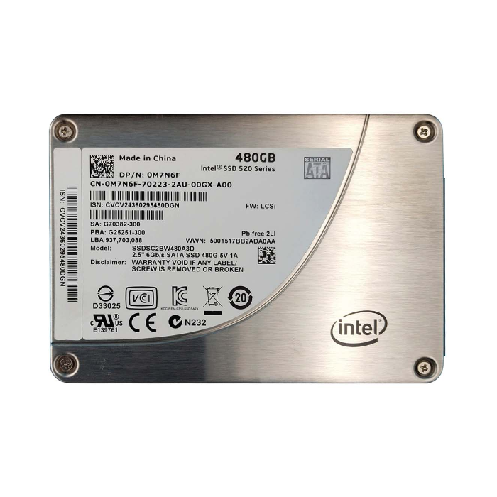 Intel SSDSC2BW480A3F | 520 480GB Multi-Level Cell SATA 6Gb/s 2.5-Inch Solid State Drive Refurbished - Intel refurbished available on Gotodirect