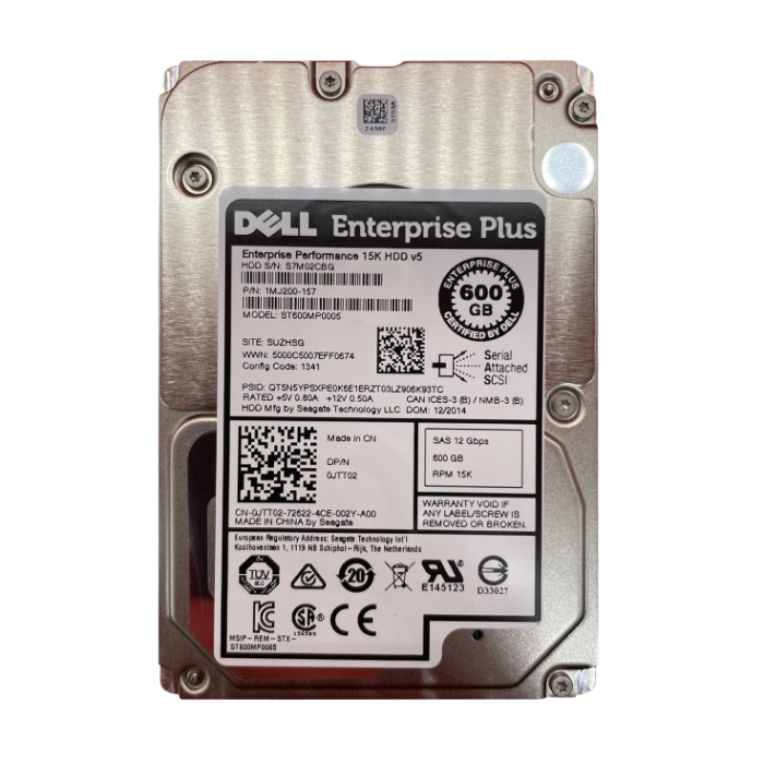 Dell JTT02 | 600GB 15000RPM SAS 6Gb/s Hot-Swappable 2.5-Inch Hard Drive for PowerEdge Server Refurbished - Dell refurbished available on Gotodirect