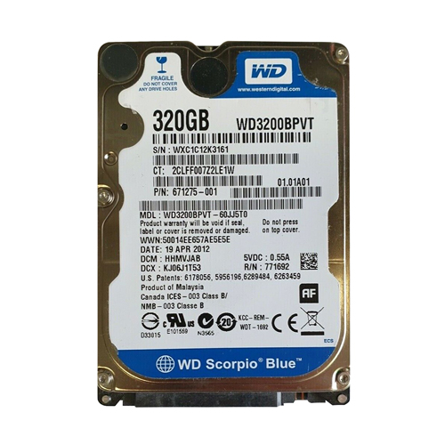 HP 671275-001 | 320GB 5400RPM SATA 3Gb/s 8MB Cache 2.5-inch Hard Drive Refurbished - Hewlett-Packard (ou HP en abrégé) refurbished available on Gotodirect