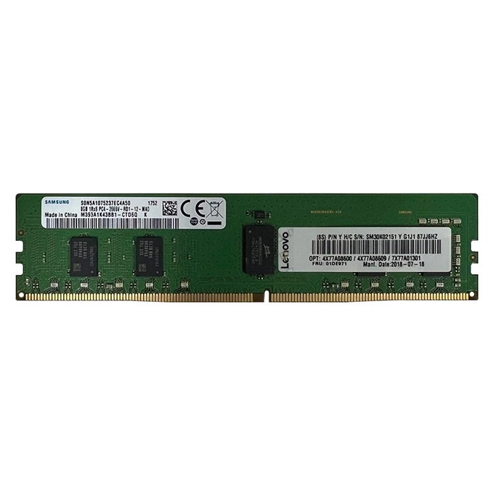 Lenovo 4X77A08609 | 8GB DDR4-2666MHz ECC Registered CL19 288-Pin RDIMM 1.2V 1Rx8 Memory Module Refurbished - Lenovo refurbished available on Gotodirect