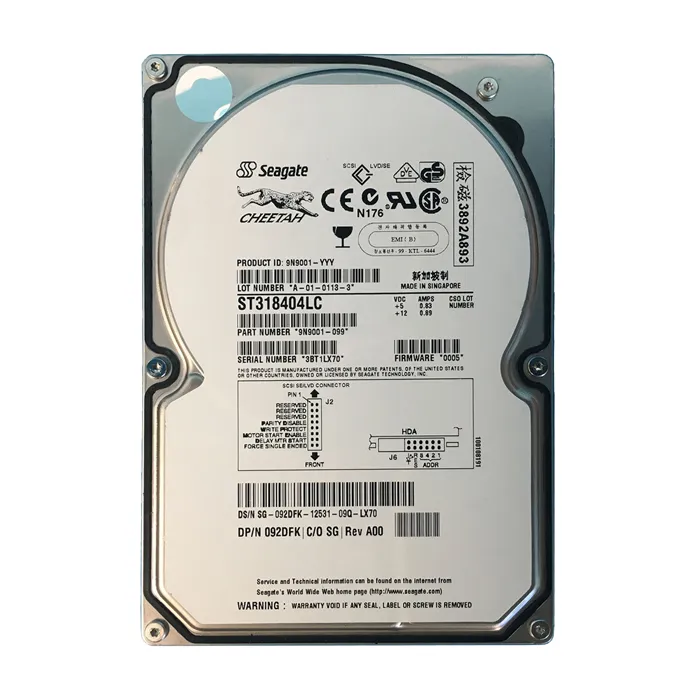 Dell 092DFK | 18.4GB 10000RPM Ultra160 SCSI 4MB Cache 80-Pin 3.5-Inch Hard Drive Refurbished - Dell refurbished available on Gotodirect
