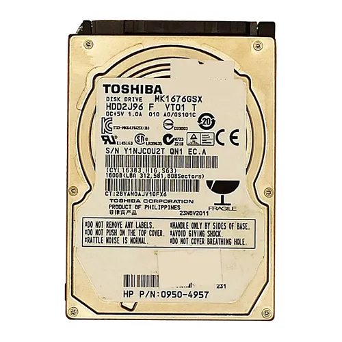 Buy HP 0950-4957 | 160GB 5400RPM SATA 3Gb/s 8MB Cache 2.5-Inch Hard Drive Refurbished - $189.49 HP 0950-4957 | 160GB 5400RPM SATA 3Gb/s 8MB Cache 2.5-Inch Hard Drive Refurbished - Hewlett-Packard (ou HP en abrégé) refurbished available on Gotodirect