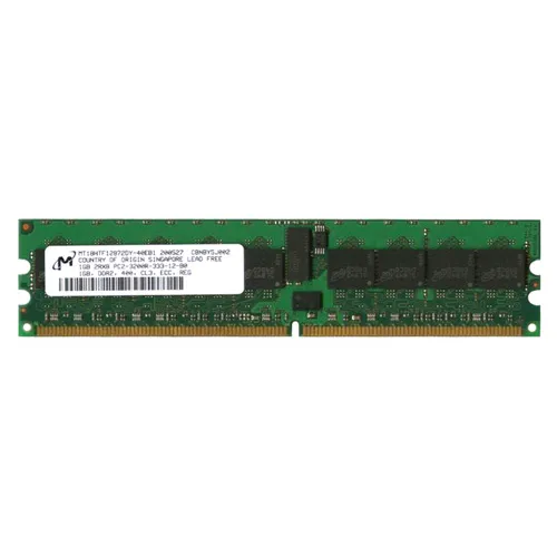 Buy Micron MT18HTF12872DY-40EB1 | 1GB DDR2-400MHz PC2-3200 ECC Registered RDIMM CL3 2Rx8 1.8V 240-Pin Memory Module Refurbished - $85.00 Micron MT18HTF12872DY-40EB1 | 1GB DDR2-400MHz PC2-3200 ECC Registered RDIMM CL3 2Rx8 1.8V 240-Pin Memory Module Refurbished - refurbished available on Gotodirect