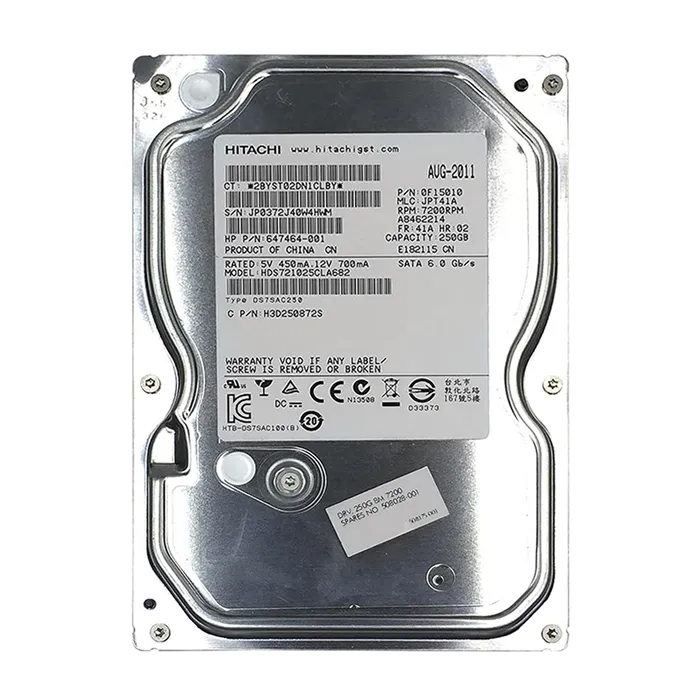 HP 508028-001 | 250GB 7200RPM SATA 3Gb/s NHP 8MB Cache Hot-Pluggable 3.5-inch Hard Drive for Workstation Refurbished - Hewlett-Packard (ou HP en abrégé) refurbished available on Gotodirect