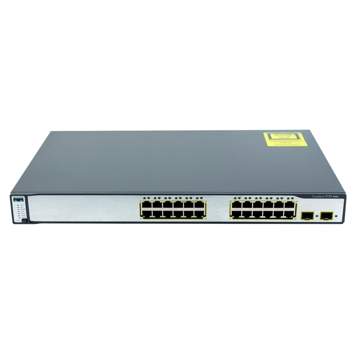Buy Cisco WS-C3750-24TS-E-RF | Catalyst 3750 Series 3750-24TS 24 x RJ-45 Ports 10/100Base-TX + 2 x SFP Ports Layer 3 Managed Rack-mountable Fast Ethernet Network Switch Refurbished - $237.27 Cisco WS-C3750-24TS-E-RF | Catalyst 3750 Series 3750-24TS 24 x RJ-45 Ports 10/100Base-TX + 2 x SFP Ports Layer 3 Managed Rack-mountable Fast Ethernet Network Switch Refurbished - Cisco Systems Inc. refurbished available on Gotodirect