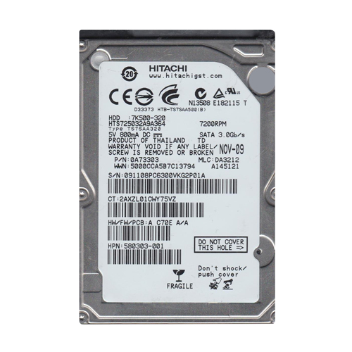 HP 580303-001 | 320GB 7200RPM SATA 3Gb/s 16MB Cache 2.5-inch Hard Drive Refurbished - Hewlett-Packard (ou HP en abrégé) refurbished available on Gotodirect