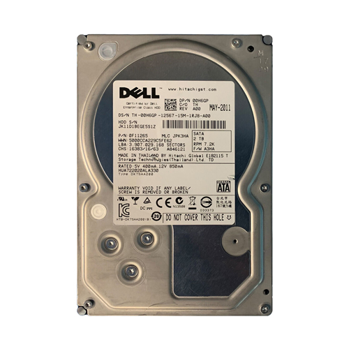 Dell 00H6GP | 2TB 7200RPM SATA 3Gb/s Hot-Pluggable 32MB Cache 3.5-Inch Hard Drive for PowerEdge Server & PowerVault Storage Array Refurbished - Dell refurbished available on Gotodirect