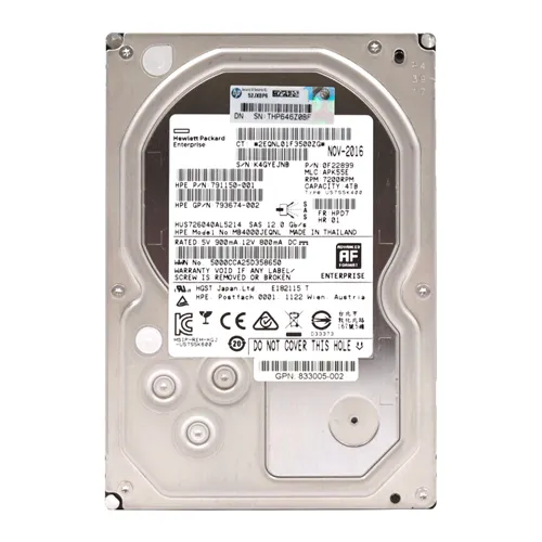 HP MB4000JEQNL | 4TB 7200RPM SAS 12Gb/s Hot-Pluggable 3.5-Inch Midline Hard Drive for G8 ProLiant Servers Refurbished - Hewlett-Packard (ou HP en abrégé) refurbished available on Gotodirect